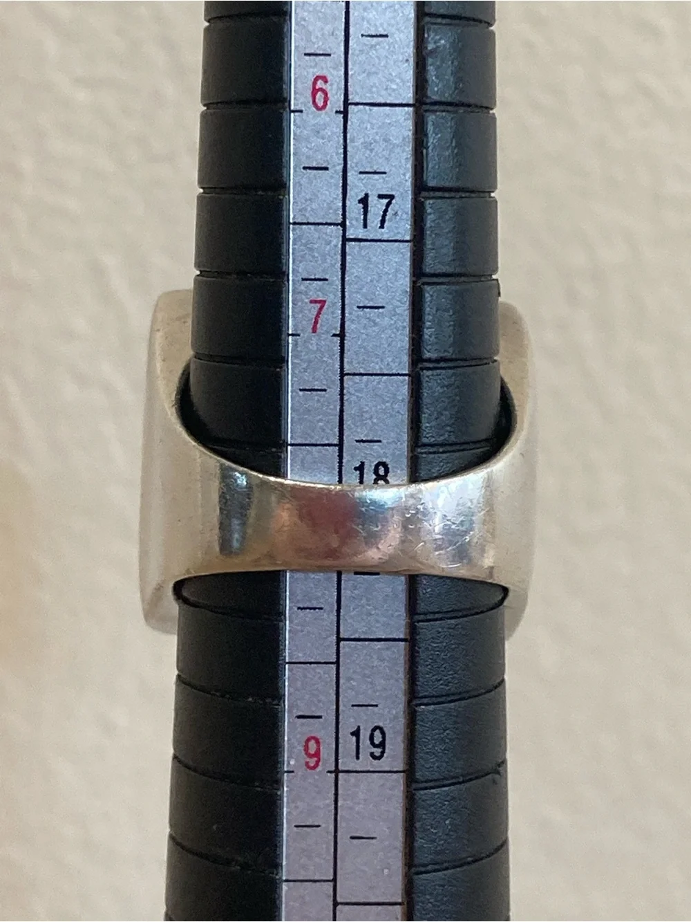 Sterling Silver Modernist Square Ring SX 925 Thai Size 8